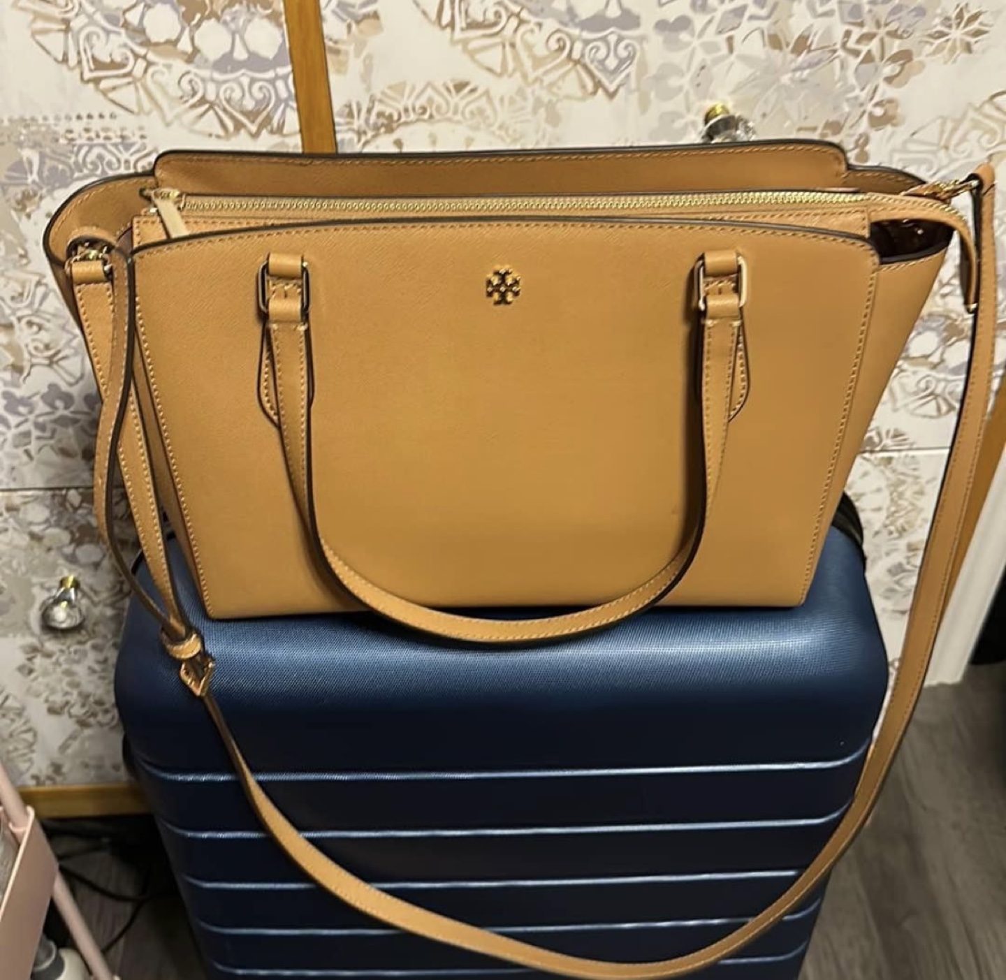 Tory Burch Tan Leather Tote Bag