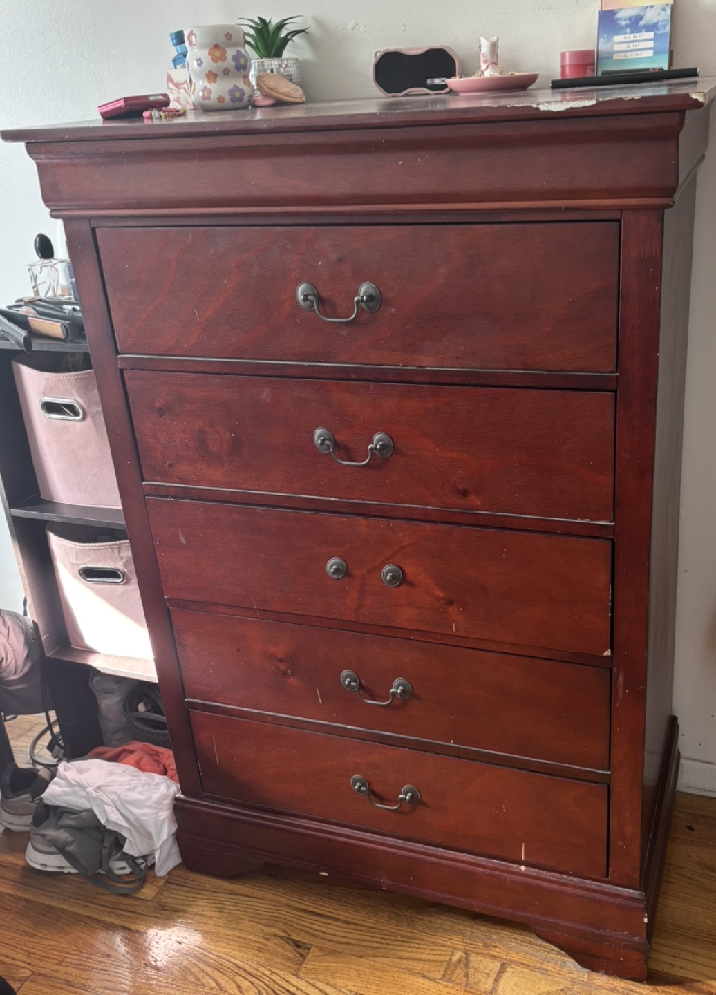Wooden Dresser and Nightstand Set