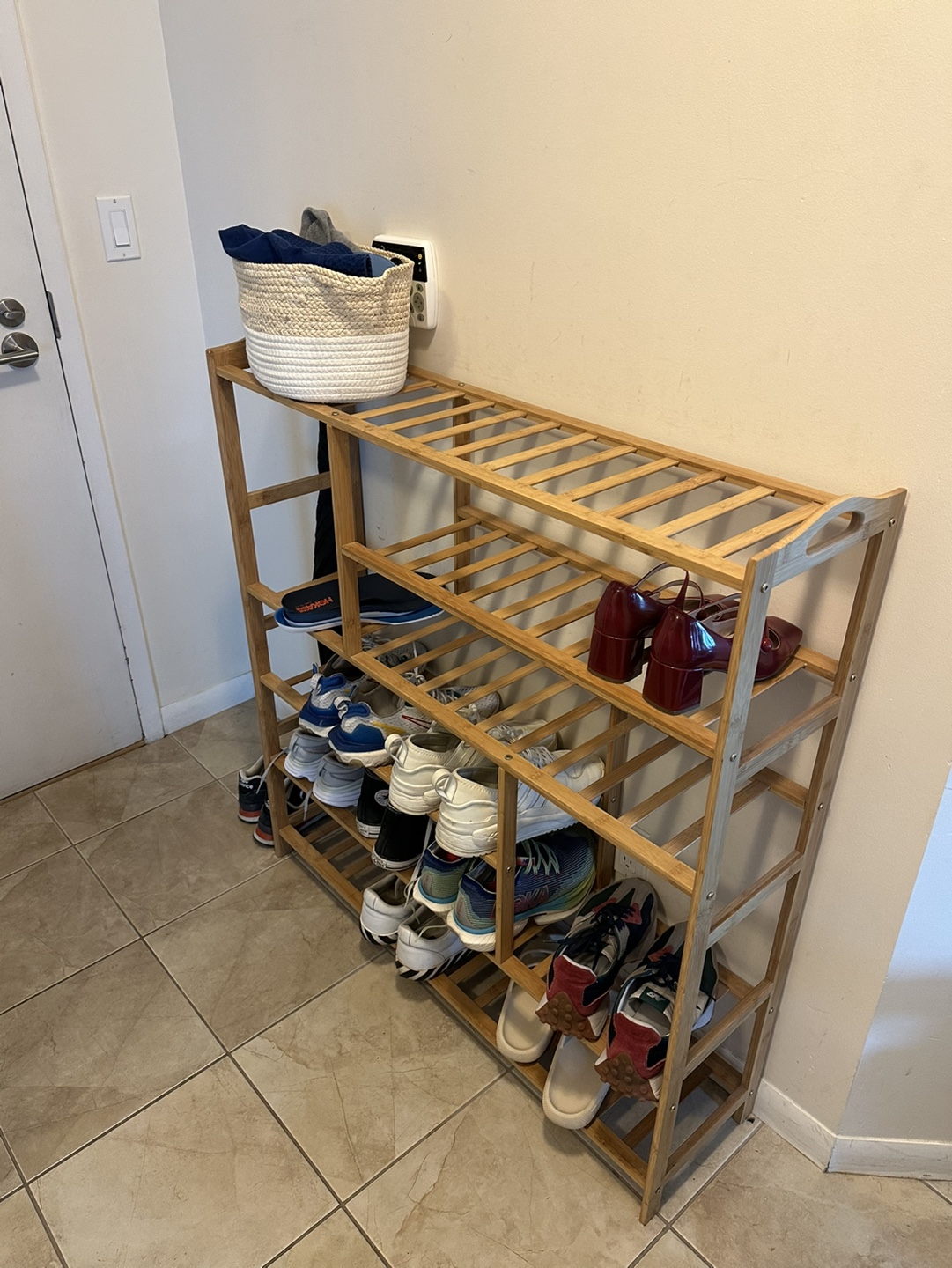 Bamboo Shoe Rack W100cm H106cm D25cm - photo 2