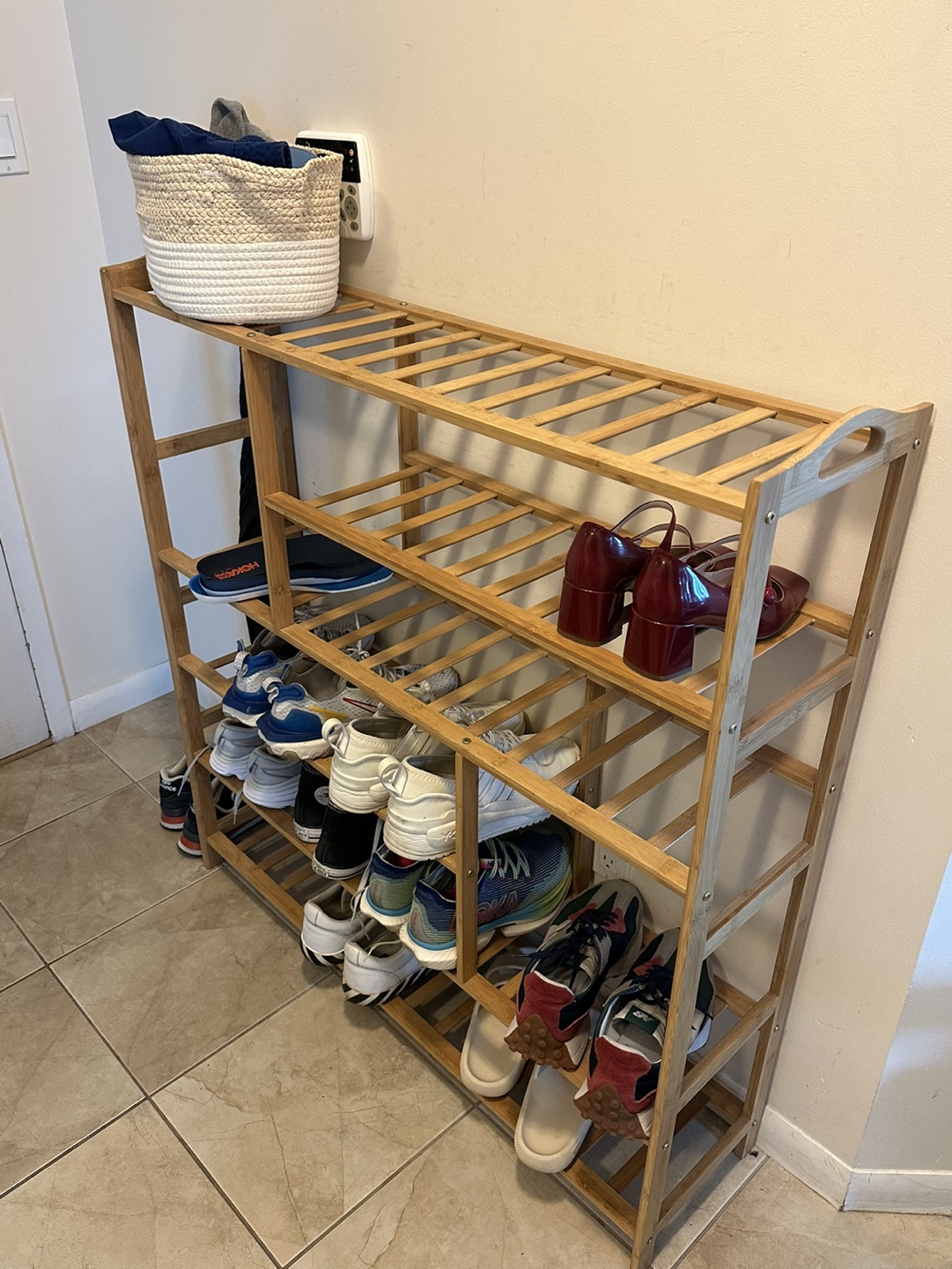 Bamboo Shoe Rack W100cm H106cm D25cm - photo 3
