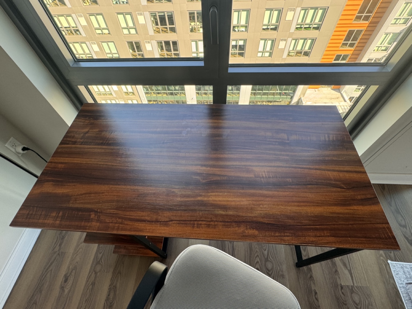 Modern Home Office Desk with Shelf - photo 3