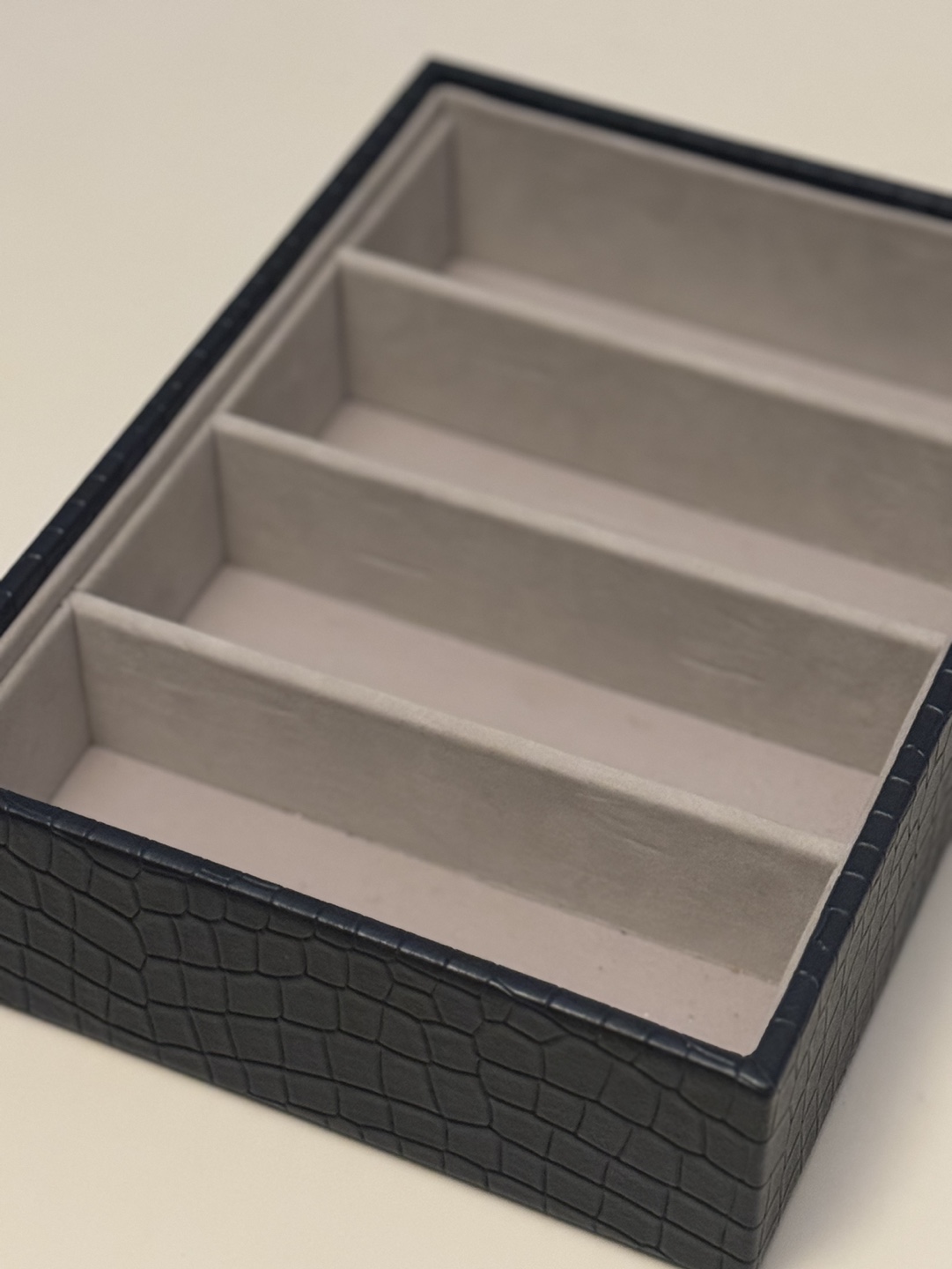 Navy Crocodile Pattern Sunglasses Organizer Box - photo 2