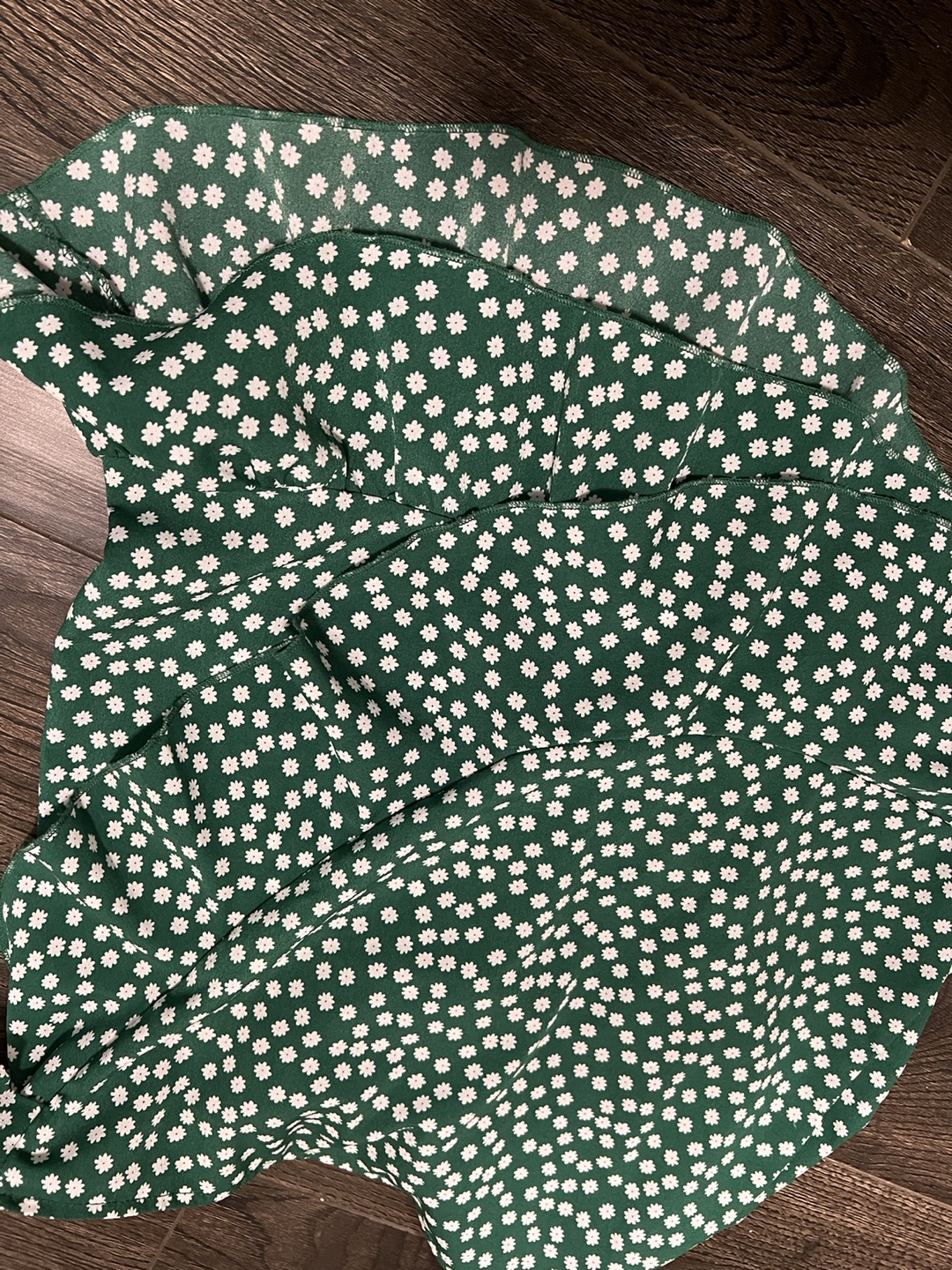 Green Floral Wrap Skirt 💚 - photo 2