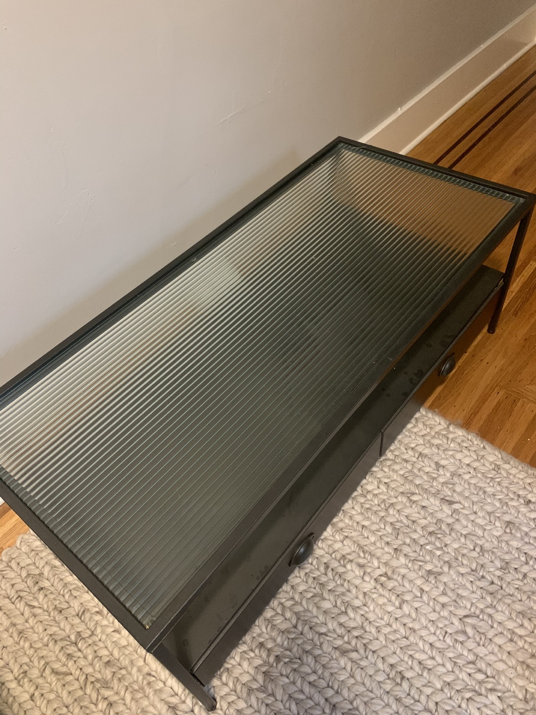 Glass Top Coffee Table with Two Drawers - photo 3