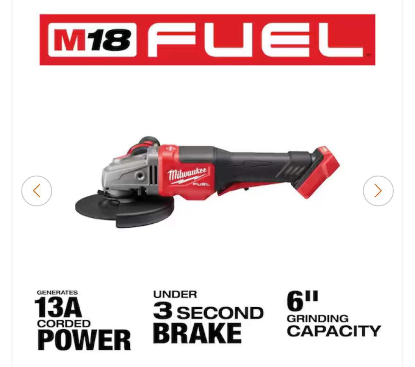 Milwaukee M18 FUEL 6 Inch Grinder - photo 3