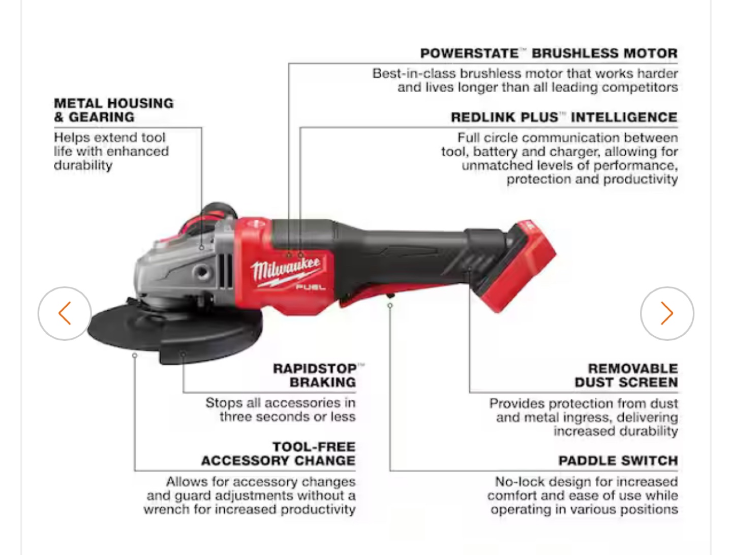 Milwaukee M18 FUEL 6 Inch Grinder - photo 5