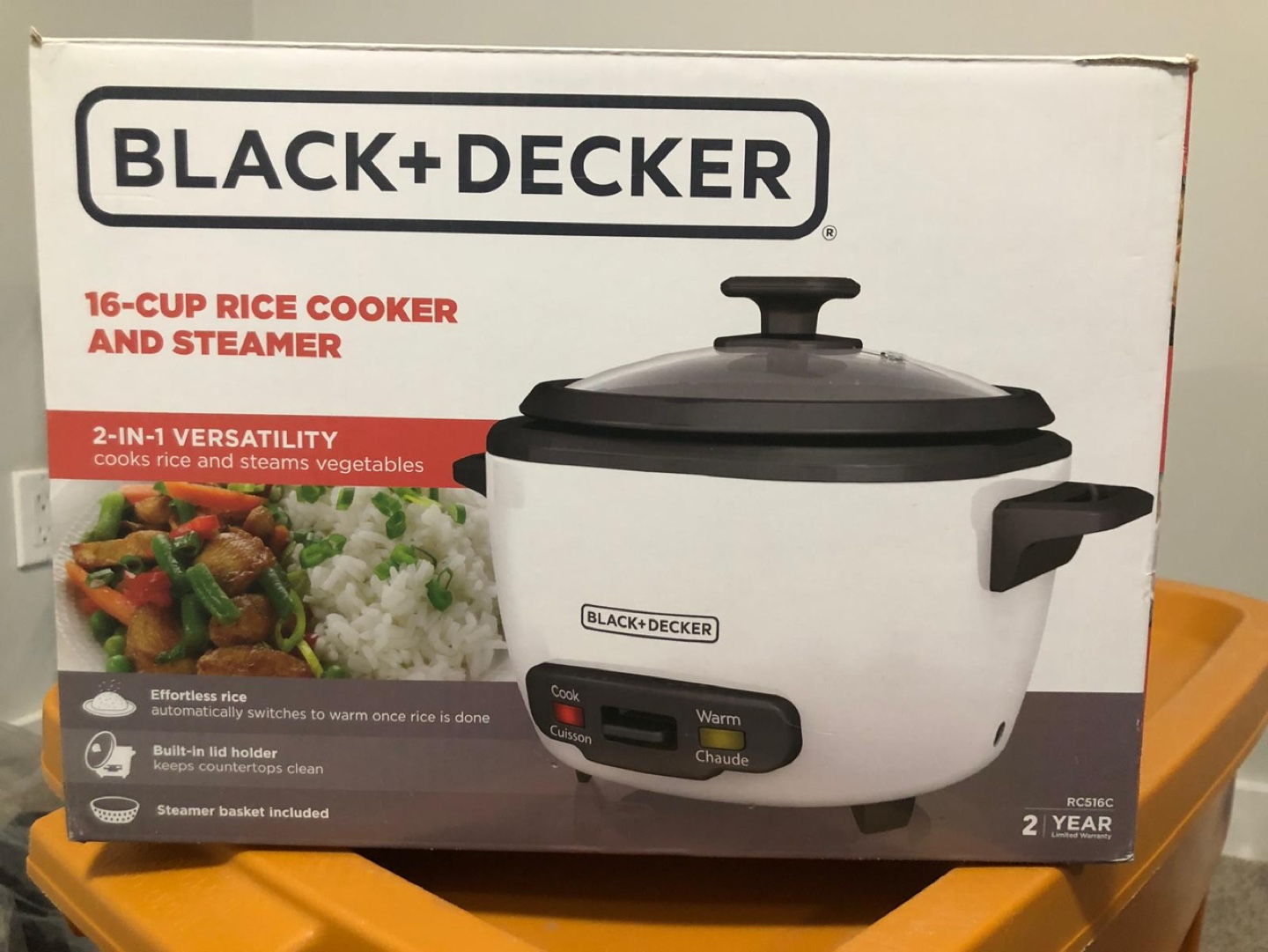 Black + Decker 16-Cup Rice Cooker and Steamer