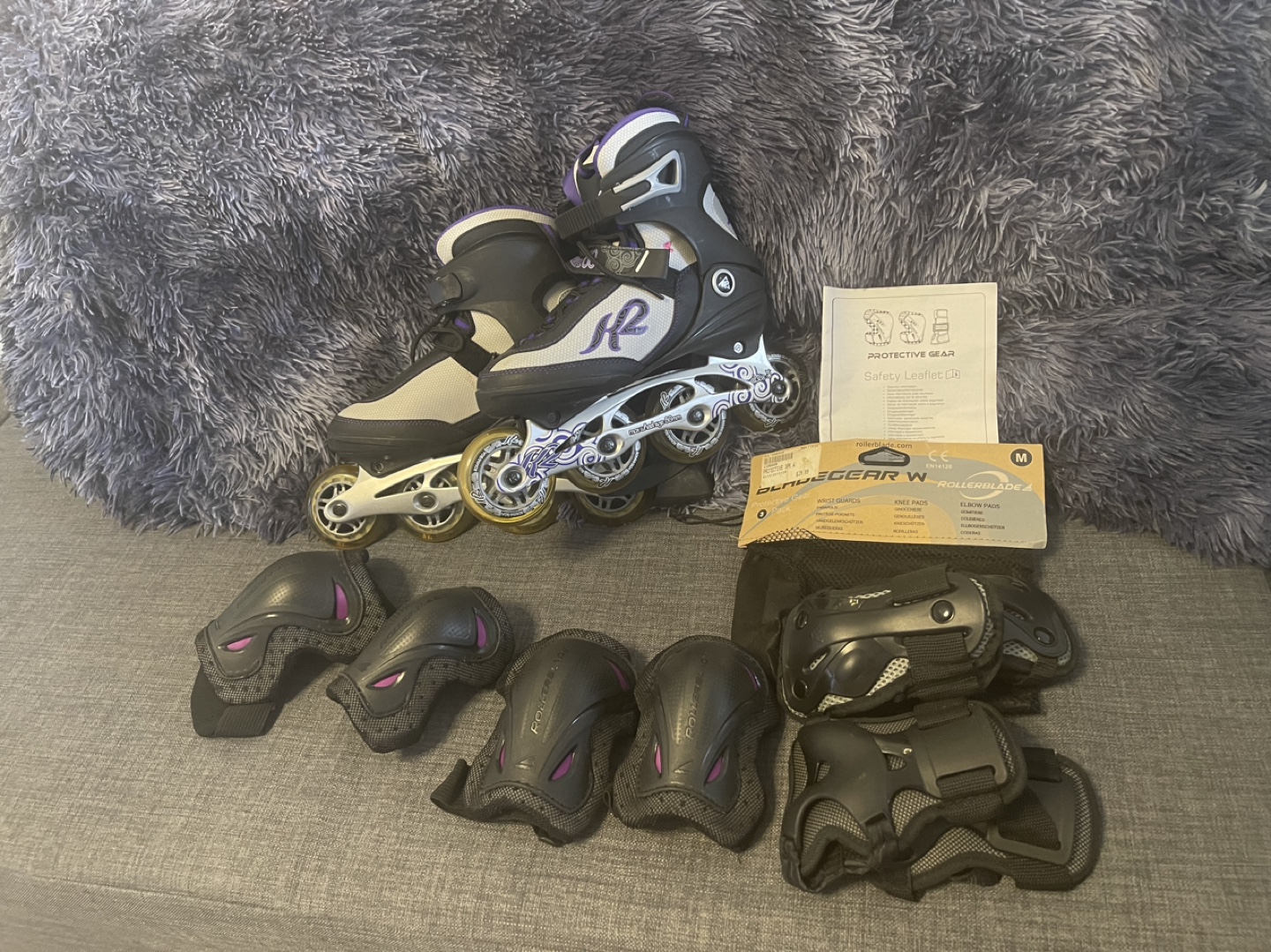 Rollerblade Inline Skates with Protective Gear - photo 2