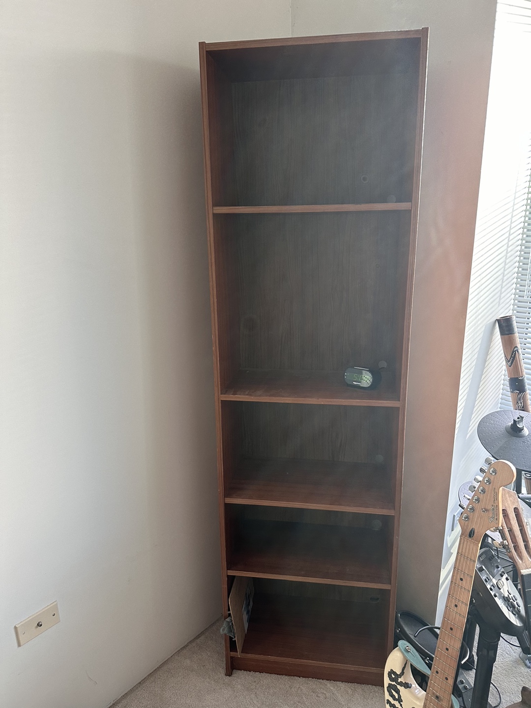 Tall Bookshelf with 4 Shelves