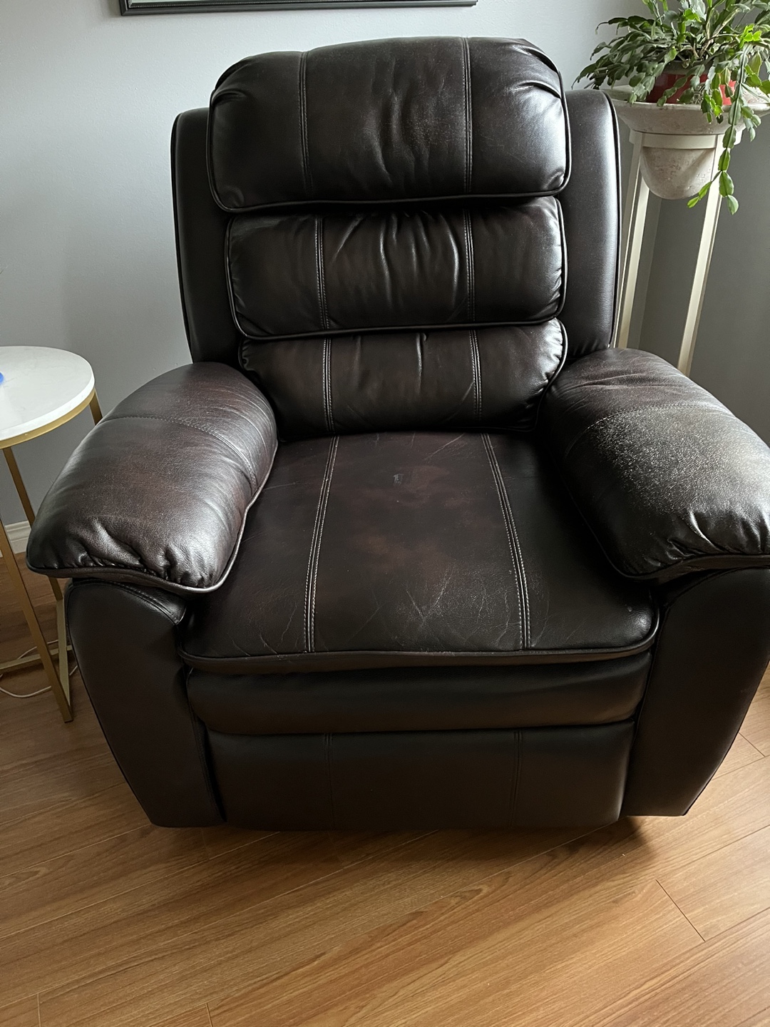 Brown Leather Recliner