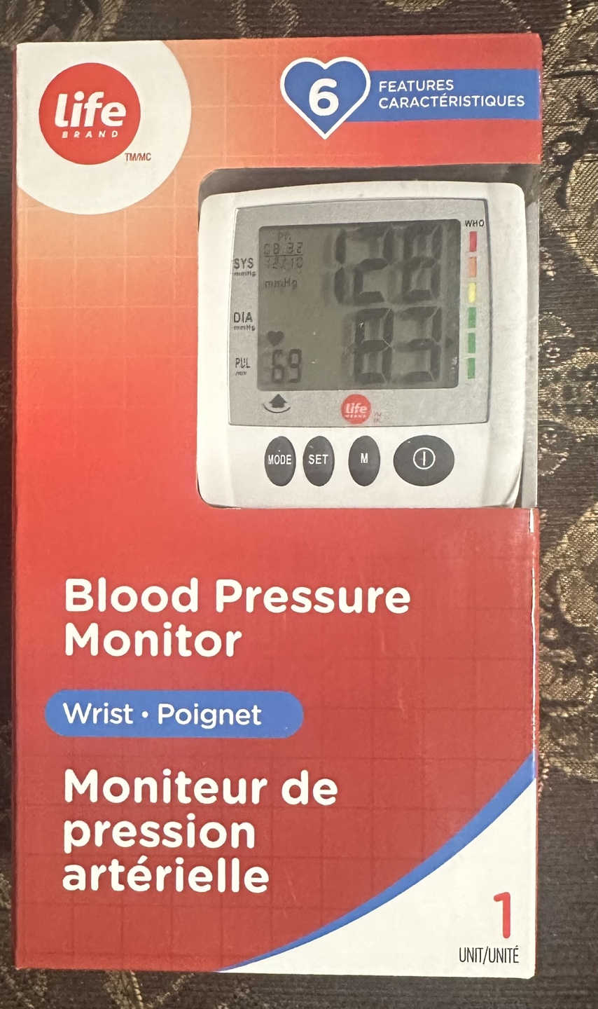 Life Brand Wrist Blood Pressure Monitor