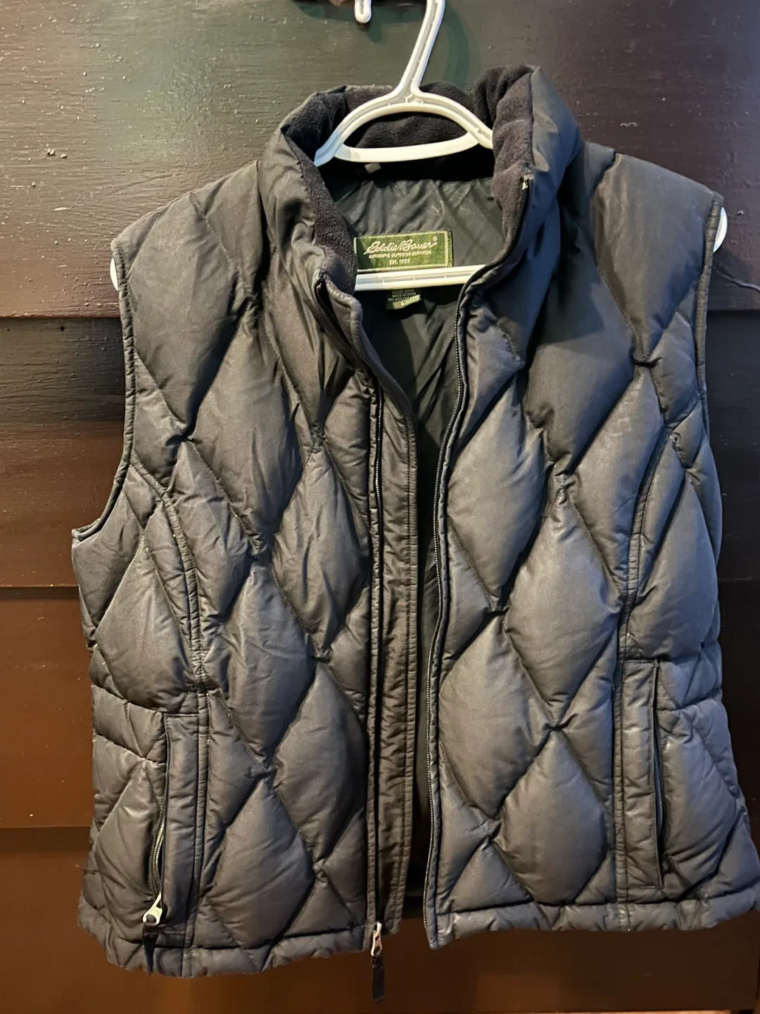 Eddie Bauer Black Down Puffer Vest thumbnail