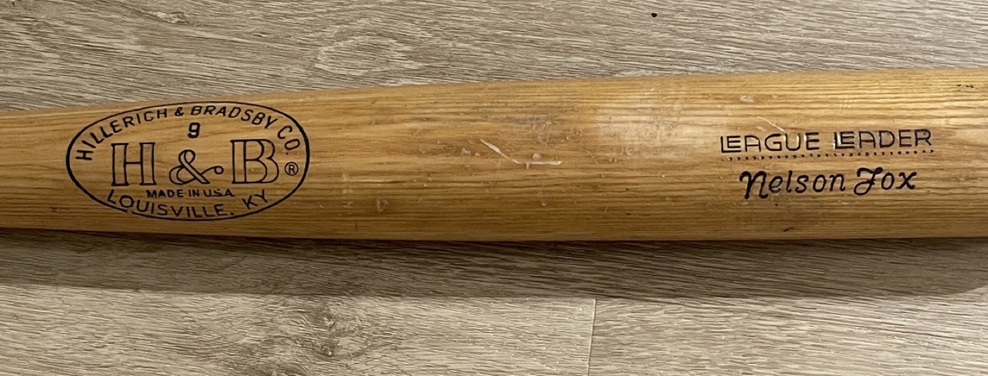 Vintage H&B League Leader Nelson Fox Baseball Bat - photo 2