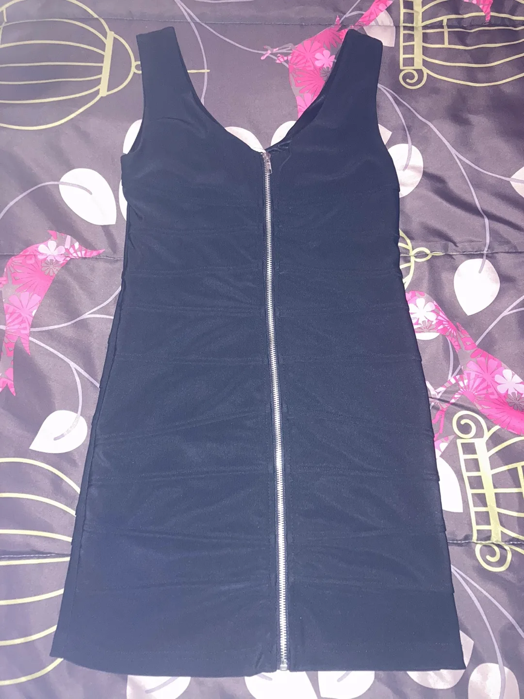 Black Sleeveless Zipper Dress thumbnail