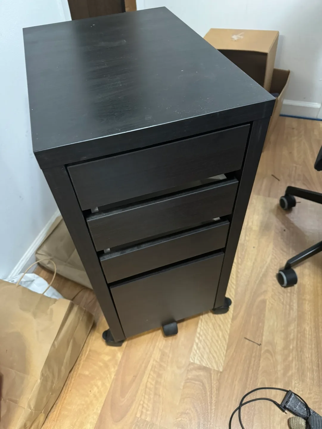 Black 3-Drawer Mobile Pedestal thumbnail