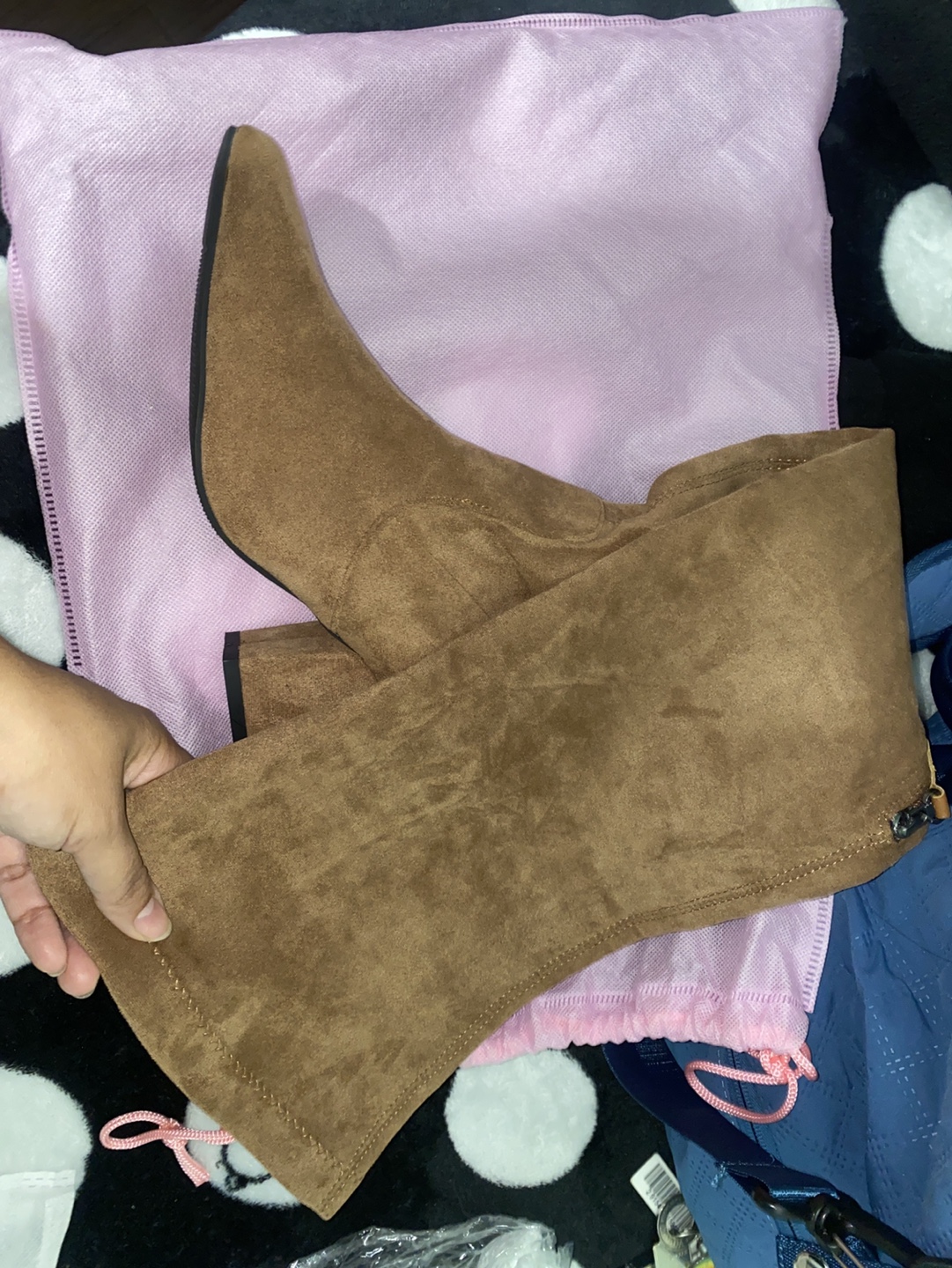 NEW Slim Brown Suede Over the Knee Boots - photo 4