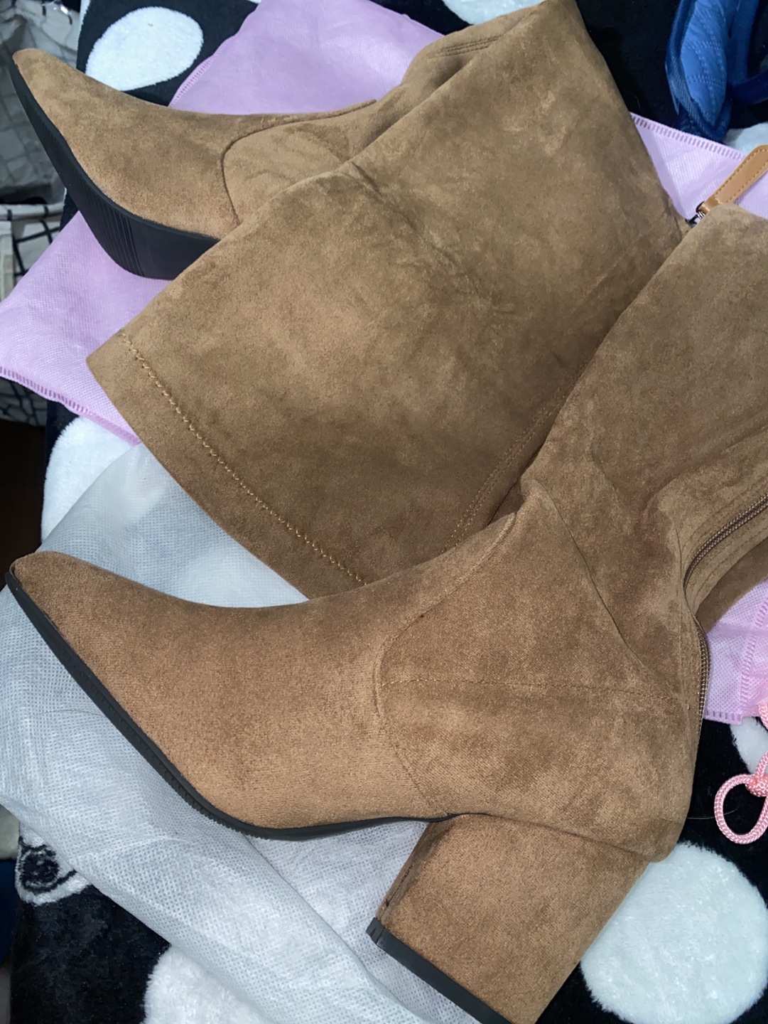 NEW Slim Brown Suede Over the Knee Boots - photo 3