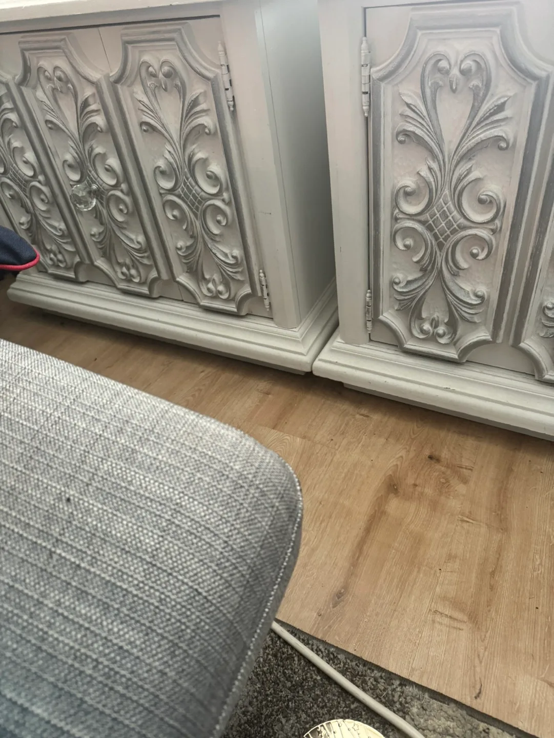 Pair of White End Tables thumbnail
