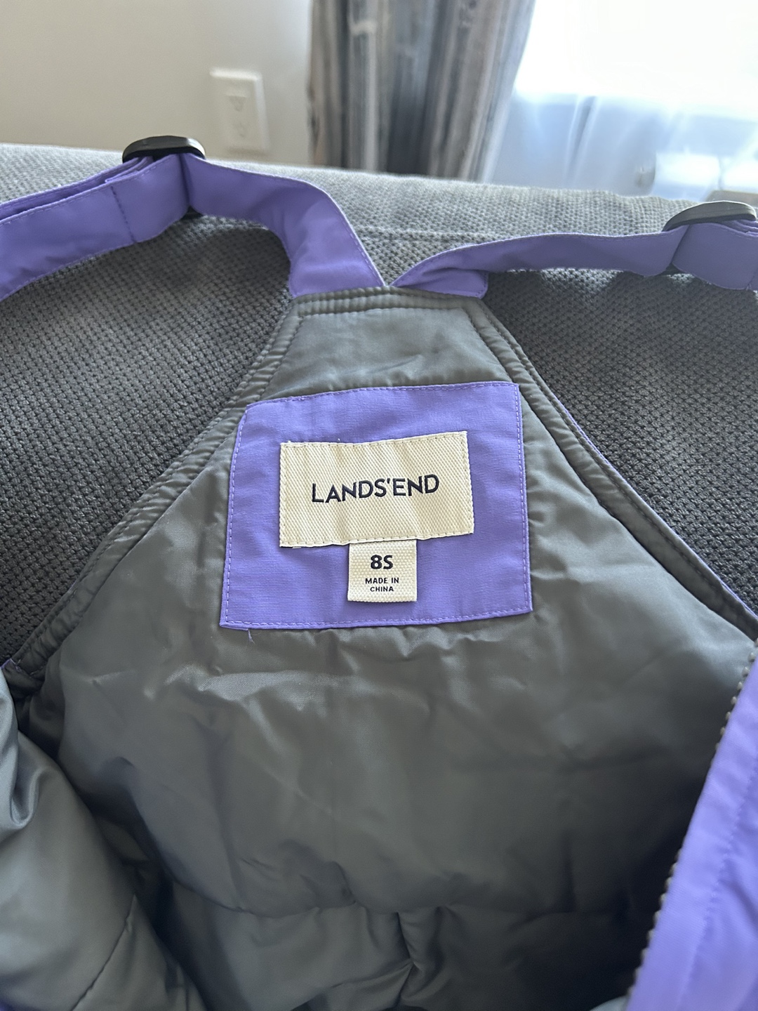 Lands' End Kids Ski Snow Bib Purple 8S/ snow pants - photo 2