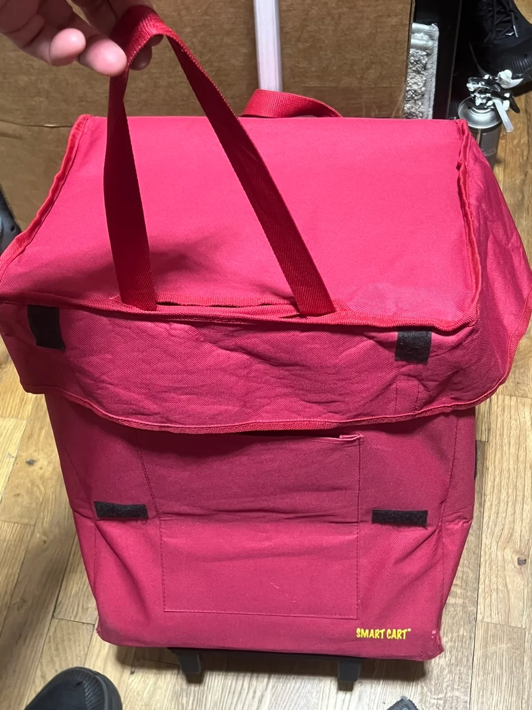 🎃 🍁 Red Smart Cart Rolling Shopping Bag thumbnail