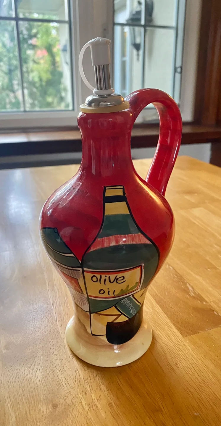 Ceramic Olive Oil Bottle with Pour Spout thumbnail