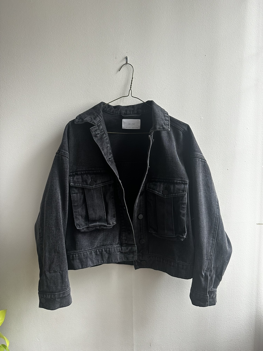 Oak + Fort Black Denim Jacket