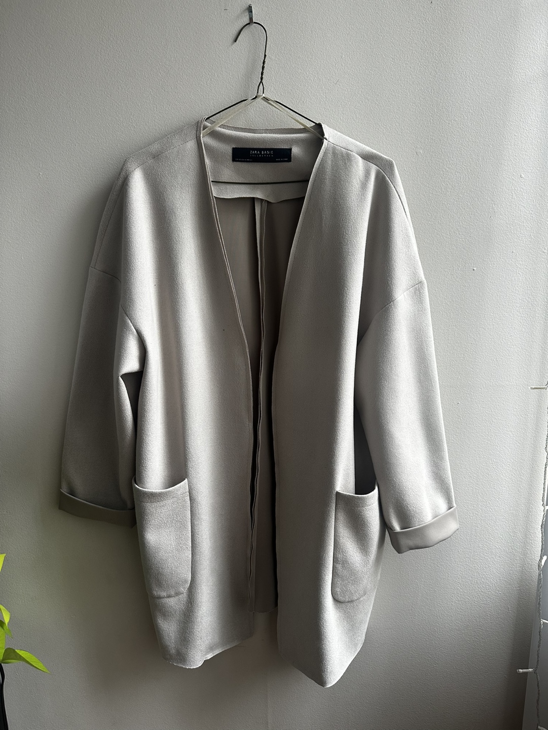 Zara beige long jacket