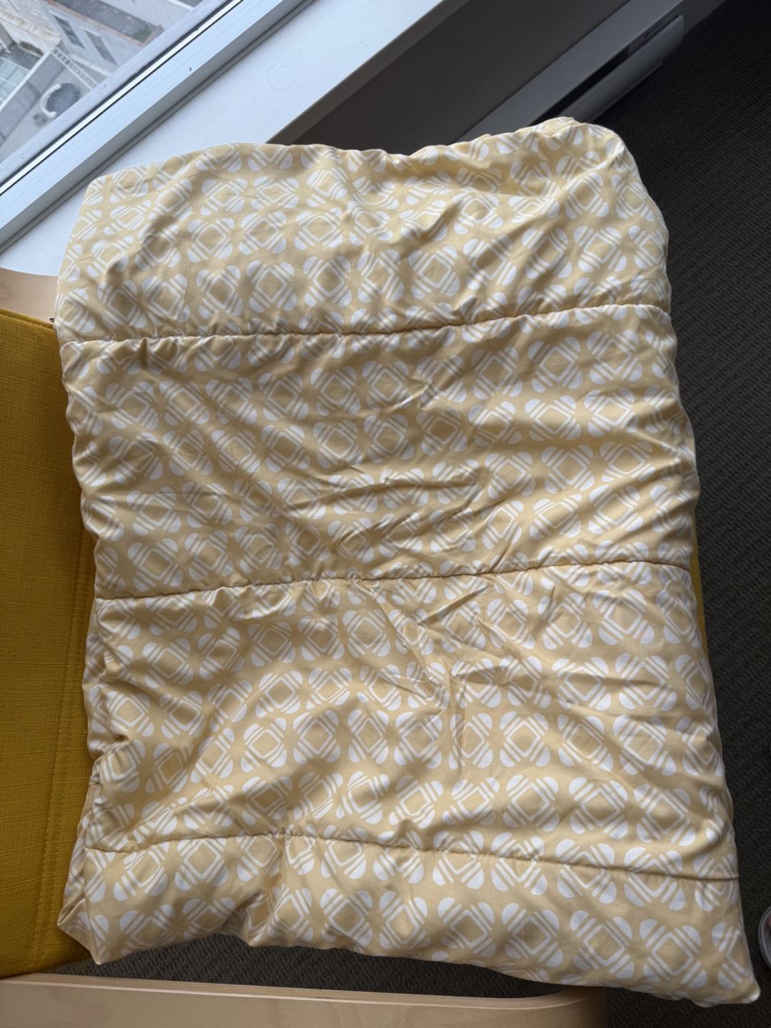 Yellow and White Blanket