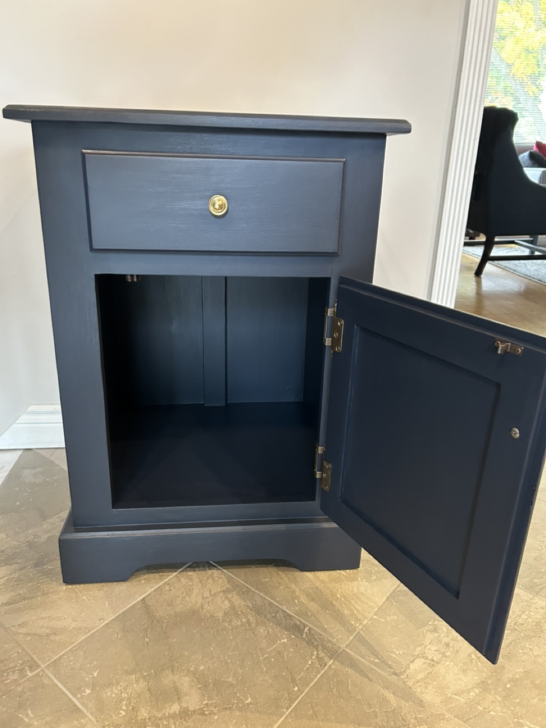 Lovely refinished nightstand in Midnight Blue (1) - photo 5