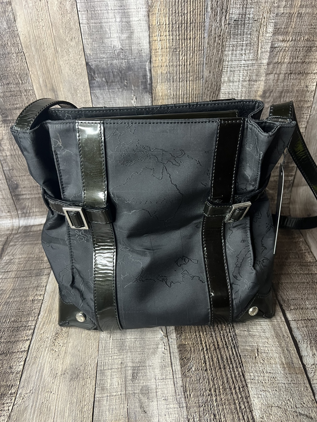 Alviero Martini Black World Map Shoulder Bag - photo 3