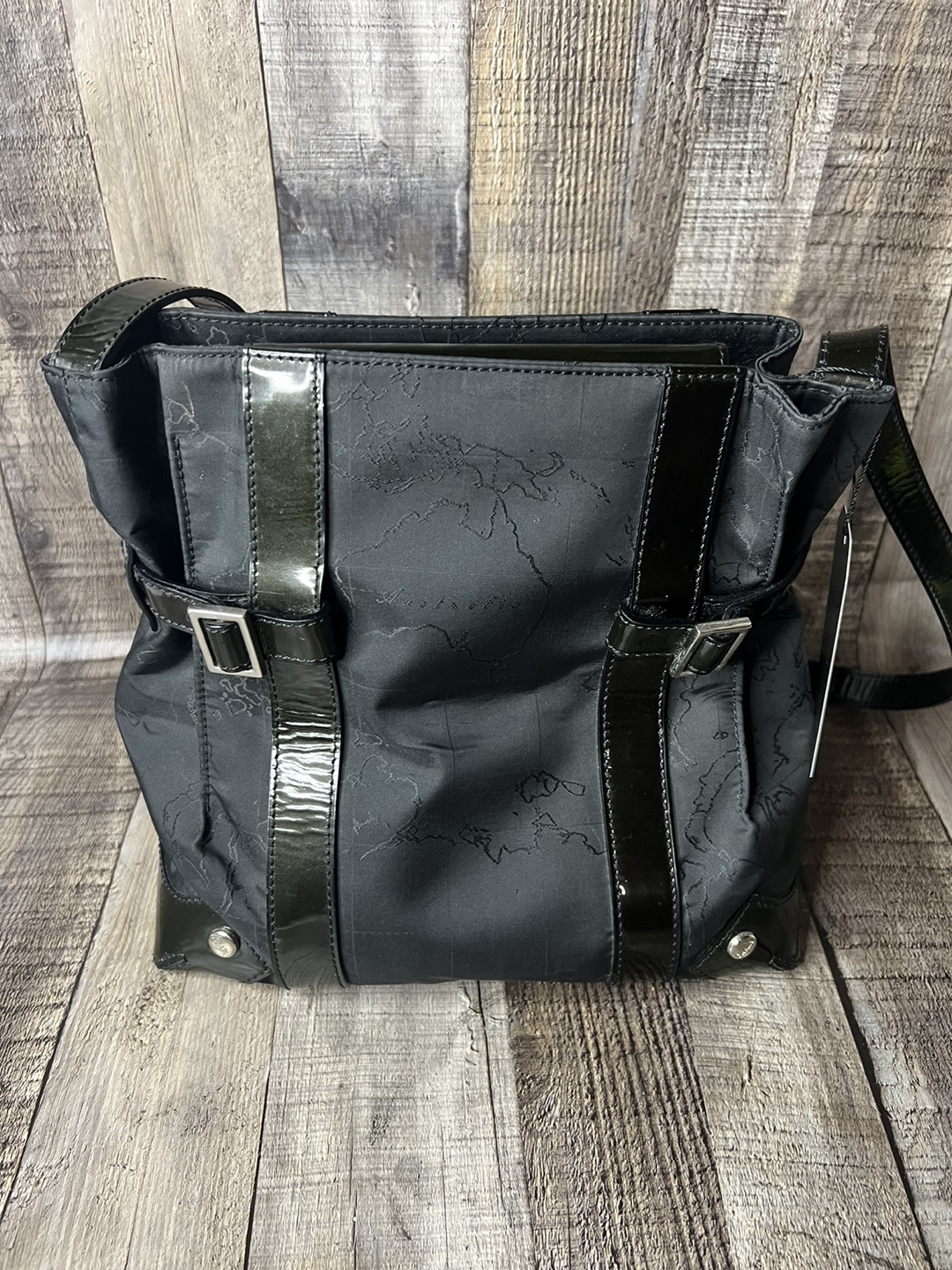 Alviero Martini Black World Map Shoulder Bag - photo 2