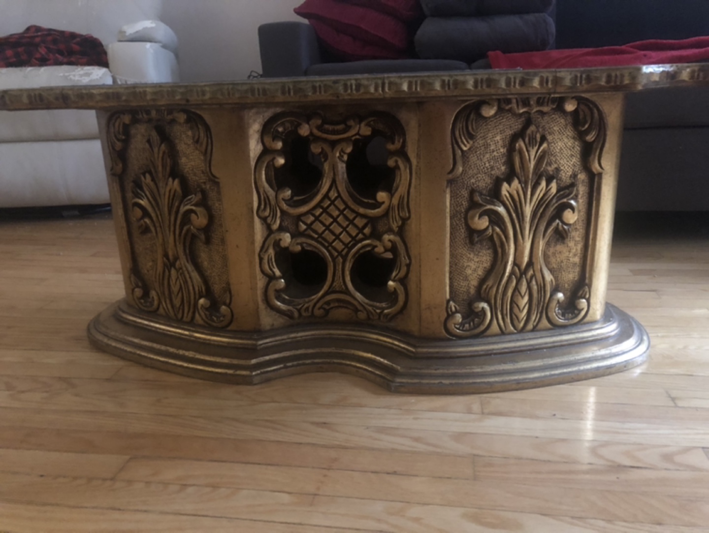 Ornate Glass Top Table Set - photo 2