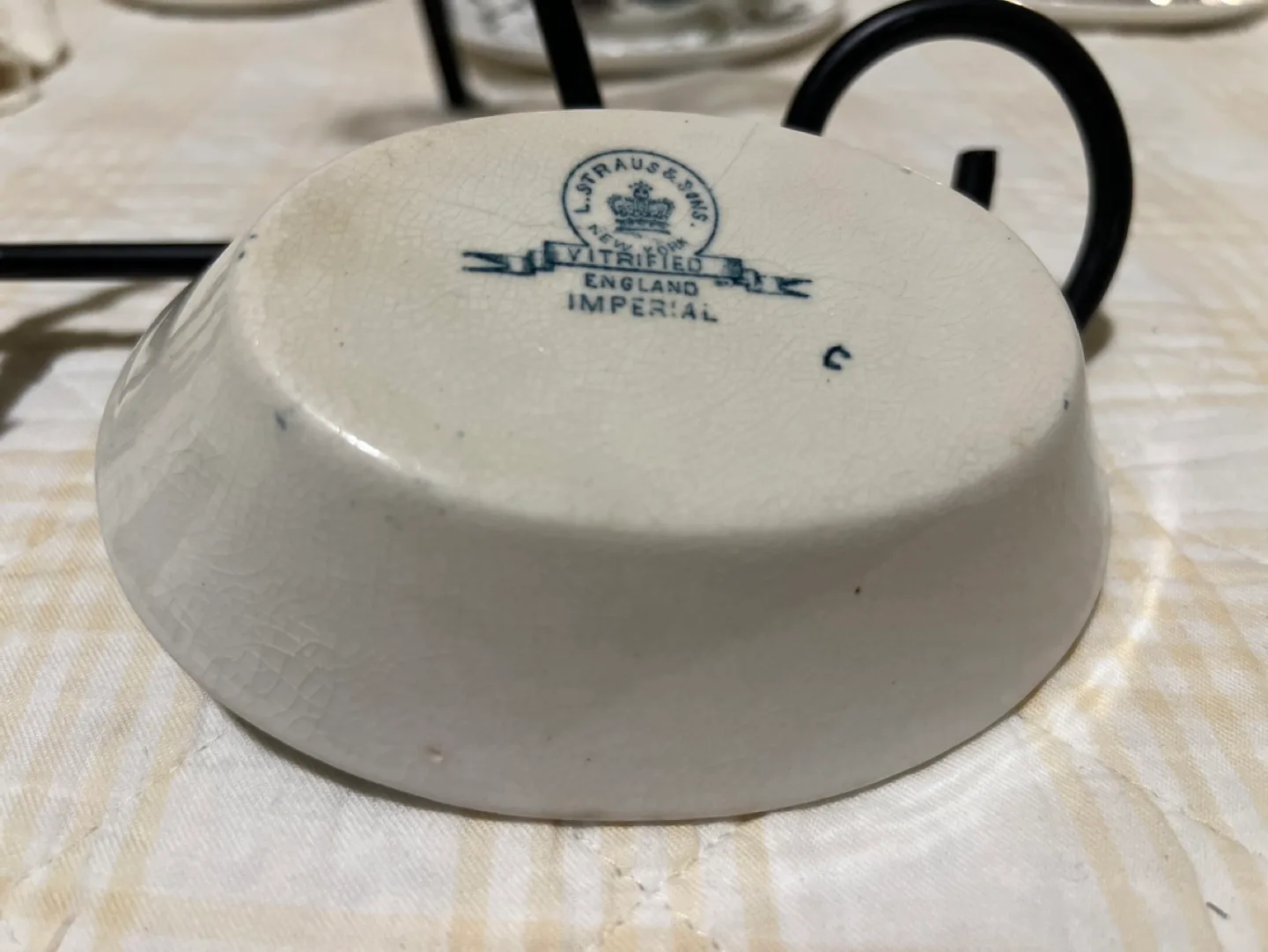 Vintage L. Straus & Sons Vitrified England Imperial Oval Dish image indicator(5)