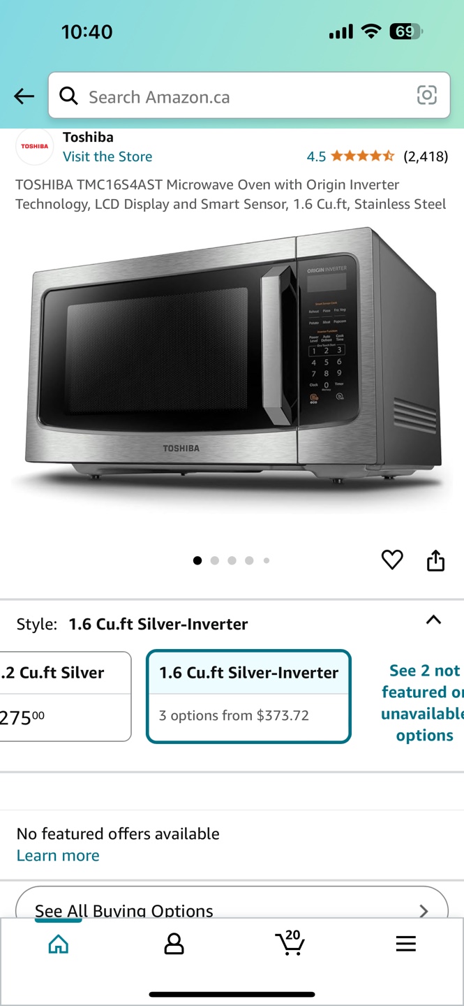 Toshiba Microwave Oven - photo 2