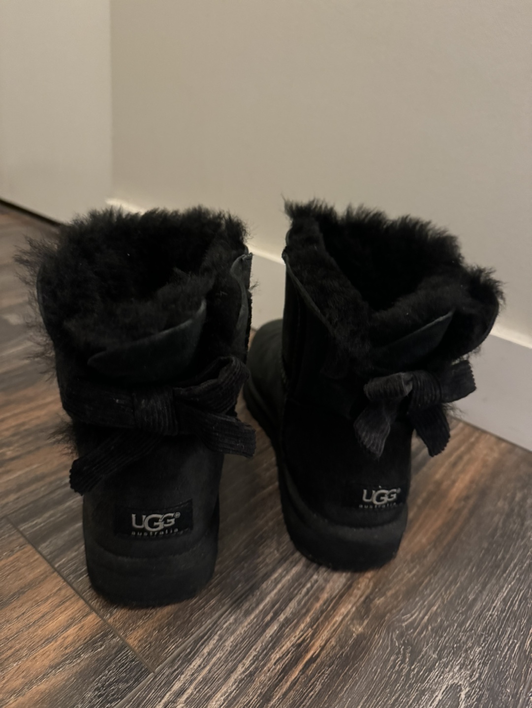 UGG Black Bow Boots size 7