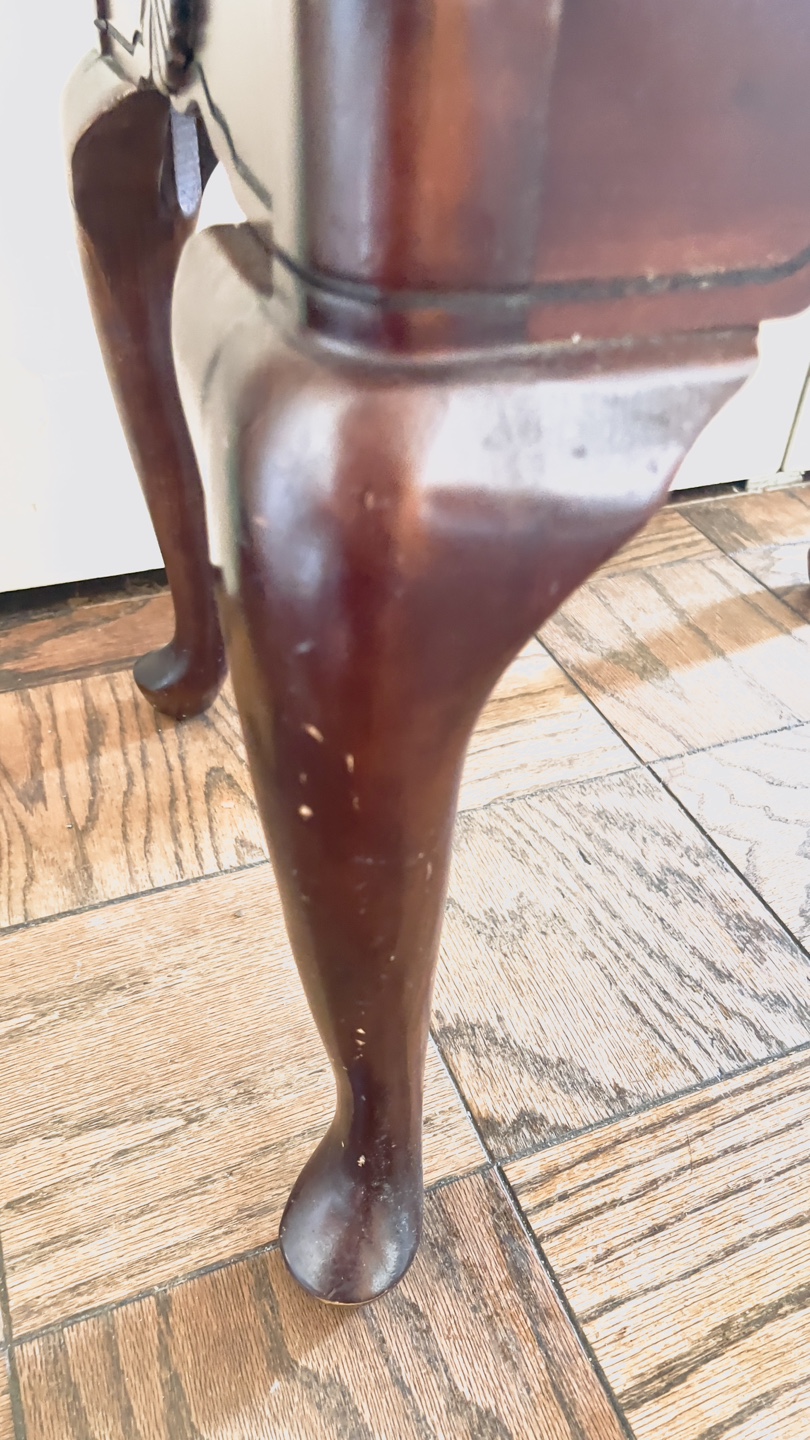 Small Wood End Table with Glass Top - photo 4