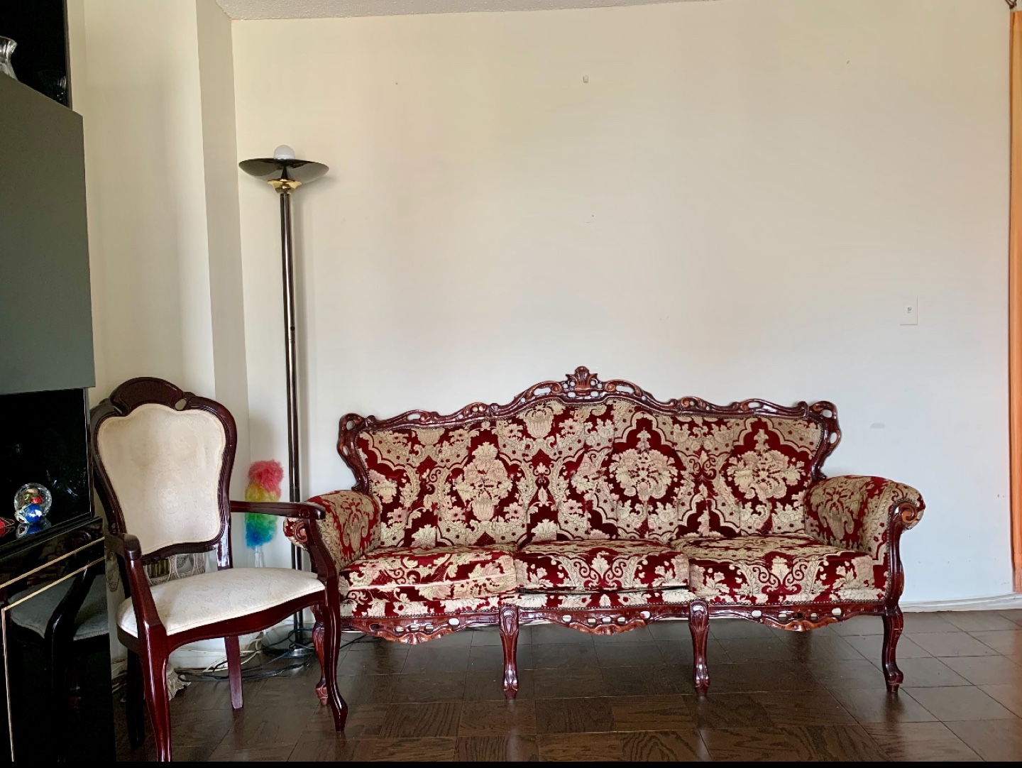Vintage Red Velvet Sofa Set