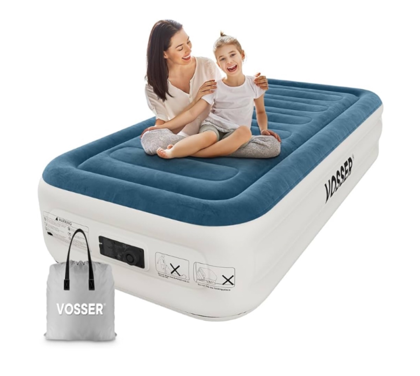 Vosser 18” Air Mattress with Built-in Pump-Twin  - Brand New