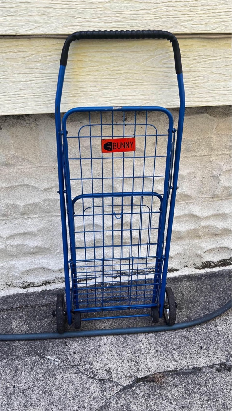 Blue Metal Shopping Cart - photo 4