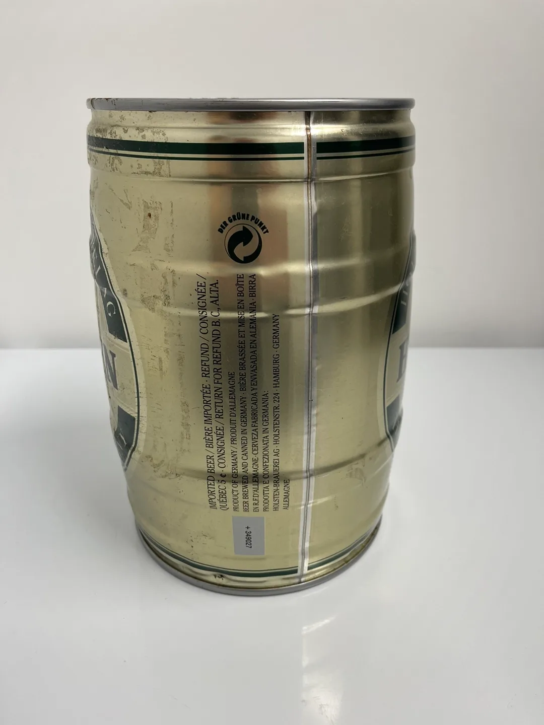 VINTAGE HOLSTEIN PREMIUM EMPTY 5 LITER MINI BEER KEG~GERMANY image indicator(4)