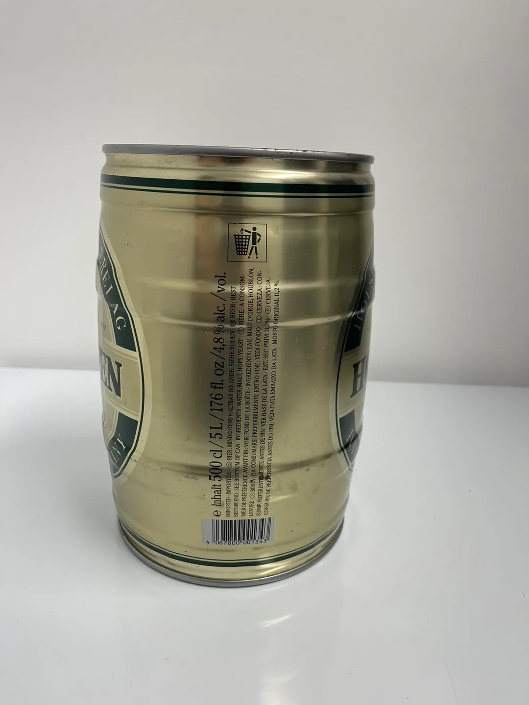 VINTAGE HOLSTEIN PREMIUM EMPTY 5 LITER MINI BEER KEG~GERMANY image indicator(2)