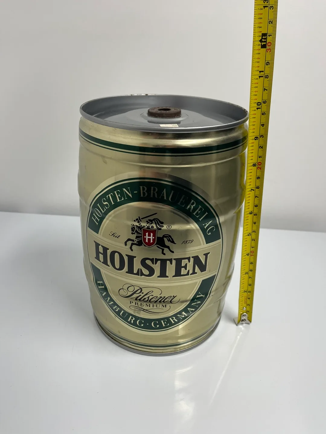 VINTAGE HOLSTEIN PREMIUM EMPTY 5 LITER MINI BEER KEG~GERMANY image indicator(7)