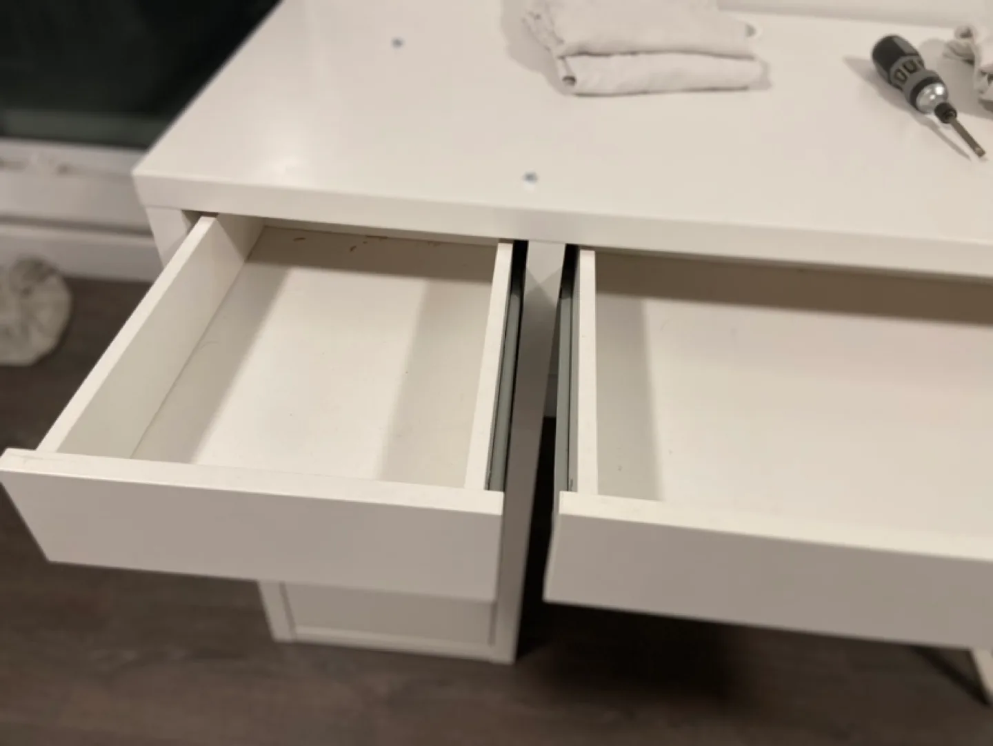 IKEA White Desk with Storage image indicator(3)