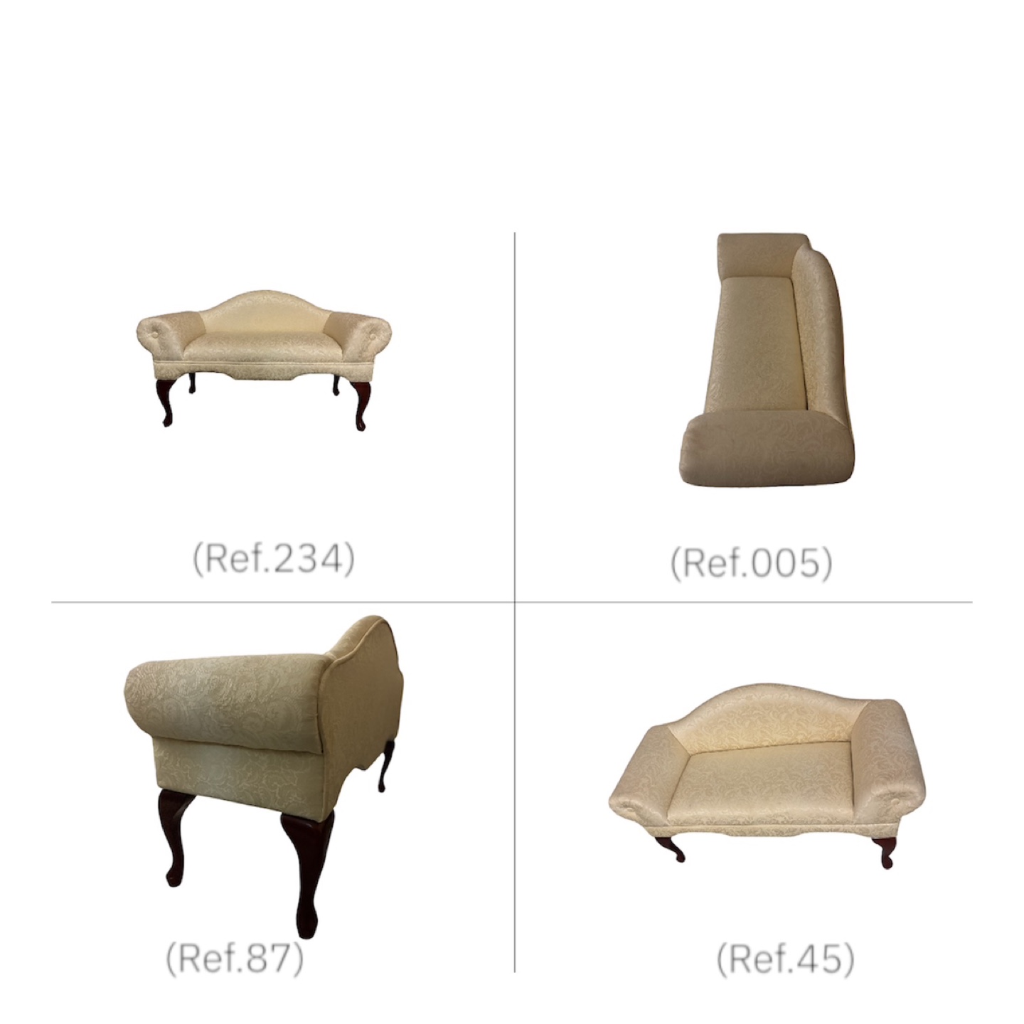 Beige Upholstered Bench
