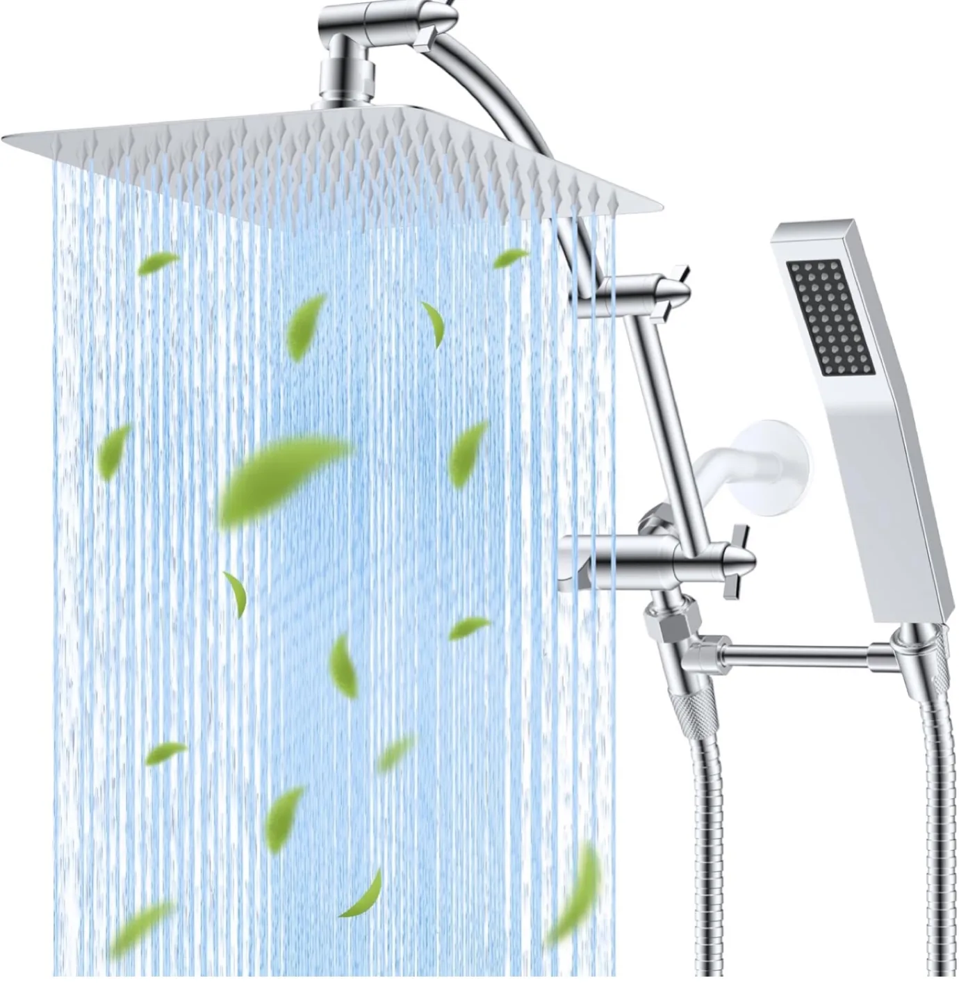 High Pressure Rainfall Shower Head with Handheld Spray thumbnail
