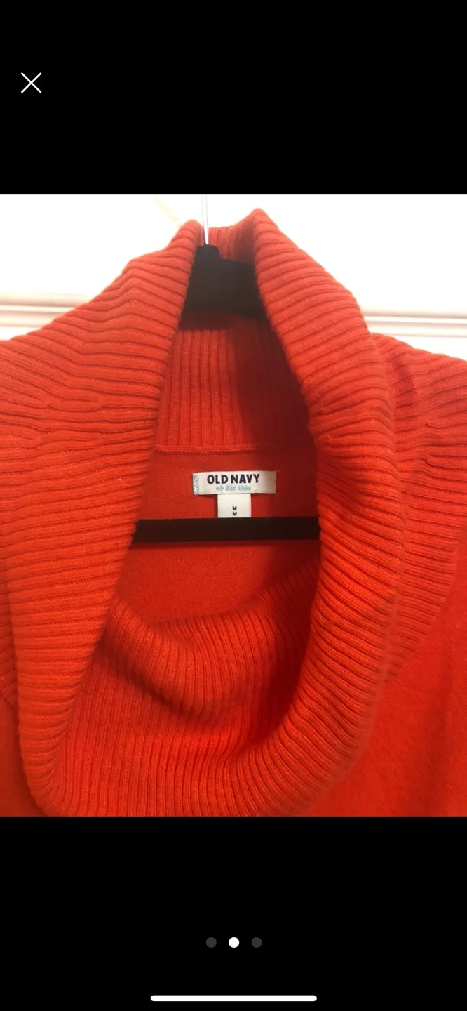Old Navy Orange Cowl Neck Sweater Dress image indicator(2)