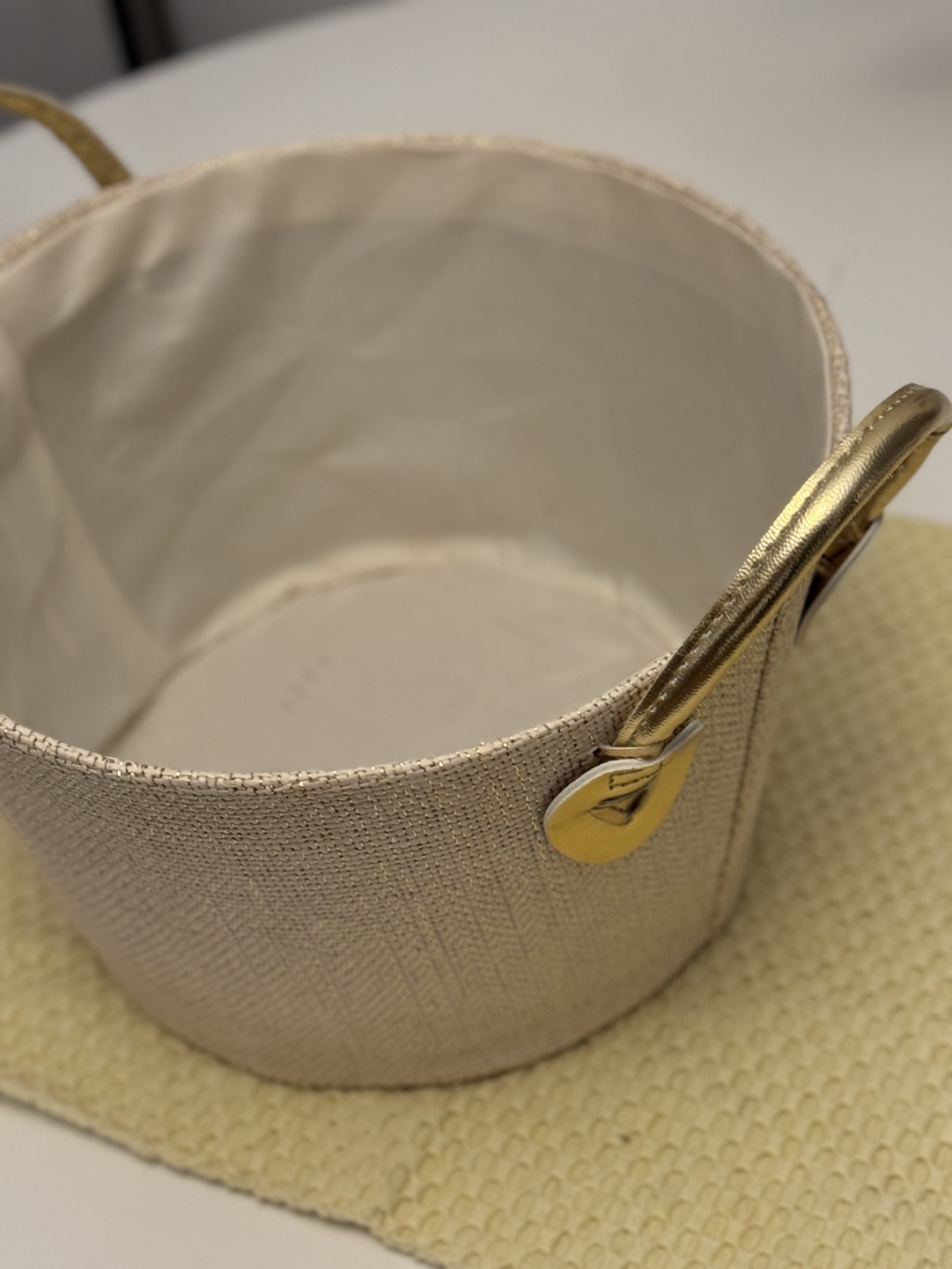 Gold Handle Storage Basket