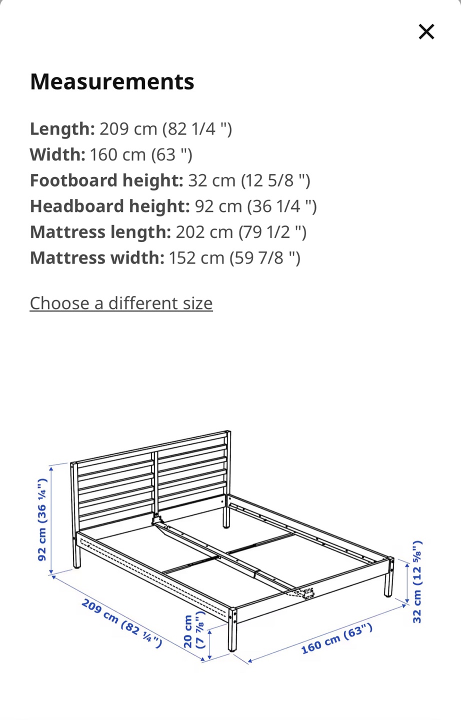 IKEA Queen Bed Frame - photo 3