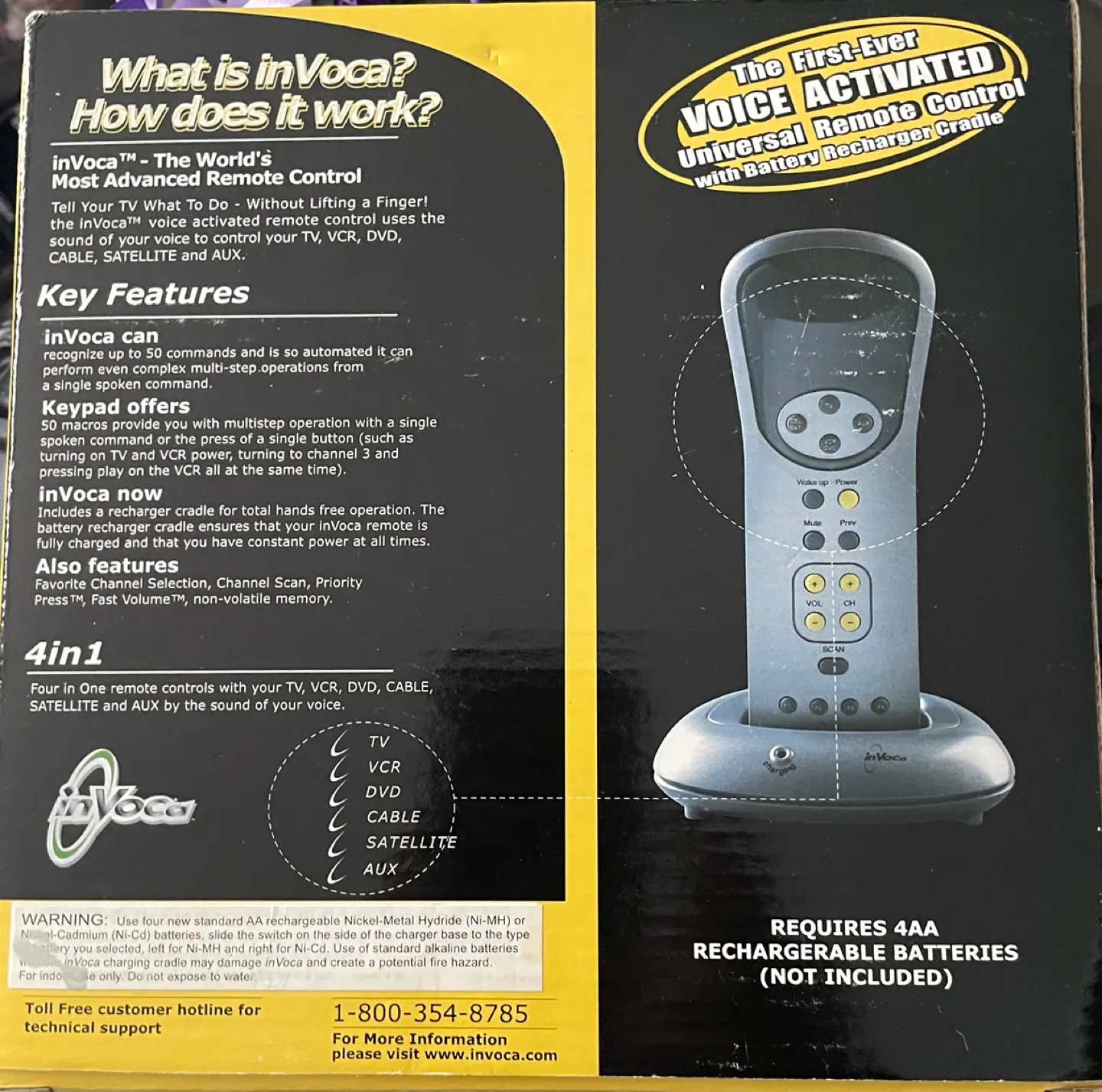 inVoca Voice Activated Universal Remote Control image indicator(2)