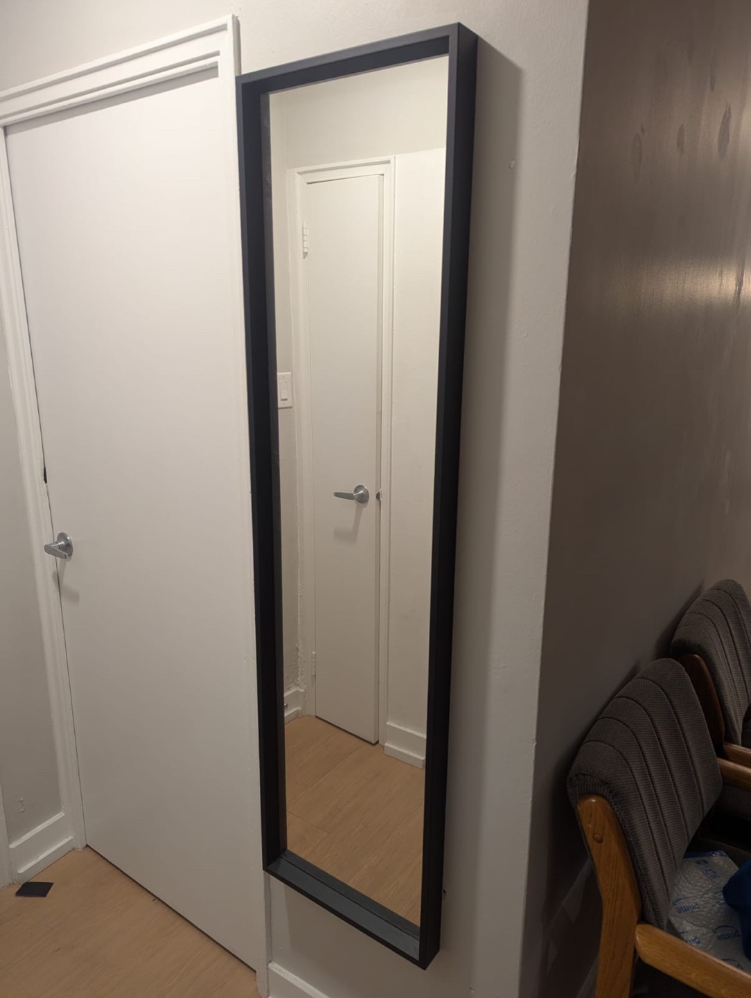 Full Length IKEA Mirror with Black Frame - photo 2